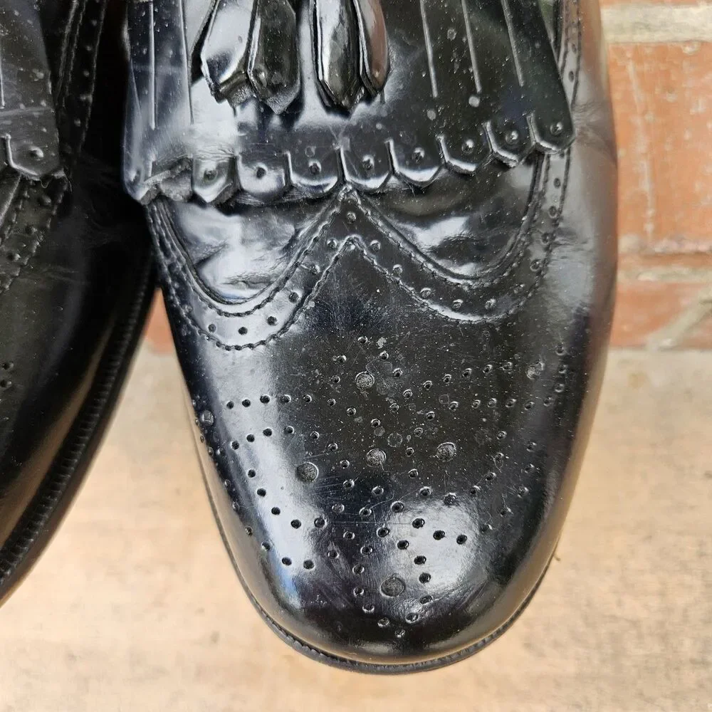 Bostonian First Flex Leather Tassel  Wingtip Dress Shoes Kiltie Size 13
